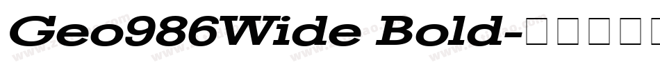 Geo986Wide Bold字体转换
